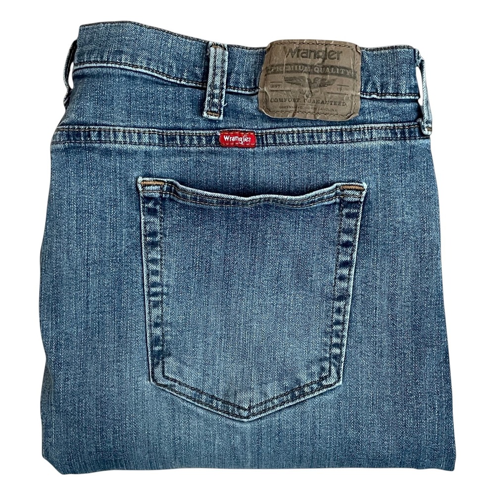 Wrangler Relaxed Fit Men's Mid Rise Denim Jeans 42x32 9TRLFST Clean!